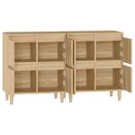 vidaXL Buffets 2 Pièces chêne sonoma 60x35x70 cm bois d'ingénierie