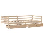 vidaXL Lit de jour avec tiroirs sans matelas 90x200 cm bois massif