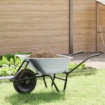 vidaXL Brouette Argent et noir 141 x 60 x 57 cm Acier