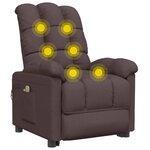 vidaXL Fauteuil électrique de massage Marron foncé Tissu