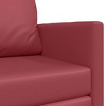 vidaXL Canapé-Lit Bordeaux 124 x 71 x 78 cm Simili cuir