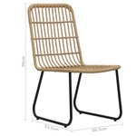 vidaXL Chaises de jardin lot de 2 Résine tressée Chêne