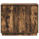 vidaXL Buffet LED Chêne fumé 90 x 32 x 75 cm Bois d'ingénierie