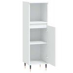 vidaXL Armoire de salle de bain blanc 30x30x100 cm bois d'ingénierie