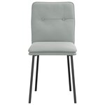 vidaXL Chaises à manger lot de 4 Gris clair Velours