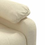 vidaXL Fauteuil inclinable Crème Tissu