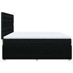 vidaXL Sommier à lattes de lit avec matelas Noir 180x200 cm Tissu