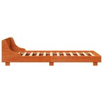 vidaXL Cadre de lit sans matelas cire marron 100x200cm bois pin massif