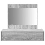 vidaXL Table de maquillage murale Gris sonoma 83x40x70 cm