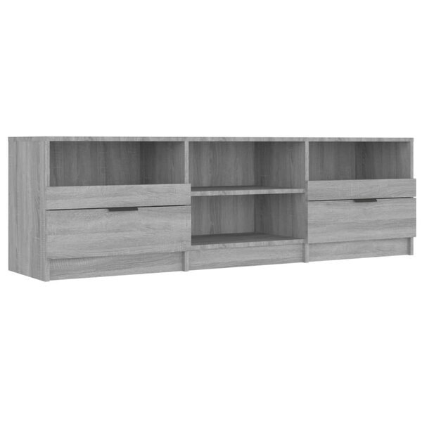 vidaXL Meuble TV Sonoma gris 150x33 5x45 cm Bois d'ingénierie
