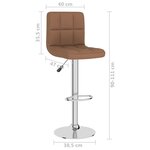vidaXL Tabouret de bar Marron Tissu