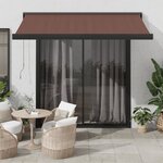 vidaXL Auvent manuel rétractable marron 350x250 cm