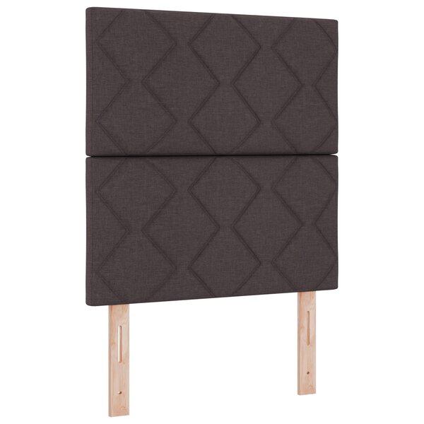 Tête de Lit LED vidaXL Design en Blocs de Diamant Marron Foncé 80 cm Tissu