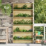 vidaXL Support de jardin à plantes 5 niveaux 90x15x180 cm Bois imprégné de pin