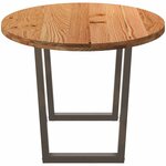 vidaXL Table à manger marron clair bois de chêne massif ovale