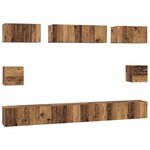 vidaXL Ensemble de meubles TV 8 Pièces Bois ancien Bois d'ingénierie