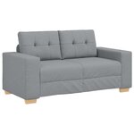 vidaXL Ensemble de canapés 3 pièces gris clair avec coussins en tissu