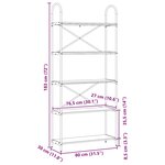 vidaXL Étagère Sonoma gris 80 x 30 x 183 cm Bois d'ingénierie
