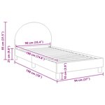 vidaXL Cadre de lit pour enfants avec tête de lit Crème 90 x 190 cm