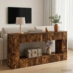 vidaXL Table console Chêne Fumé 155 x 29 x 74 cm Bois d’ingénierie