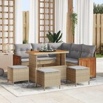 vidaXL Ensemble de canapé de jardin 8 Pièces Beige et gris clair