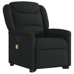 vidaXL Fauteuil de massage inclinable Noir Tissu