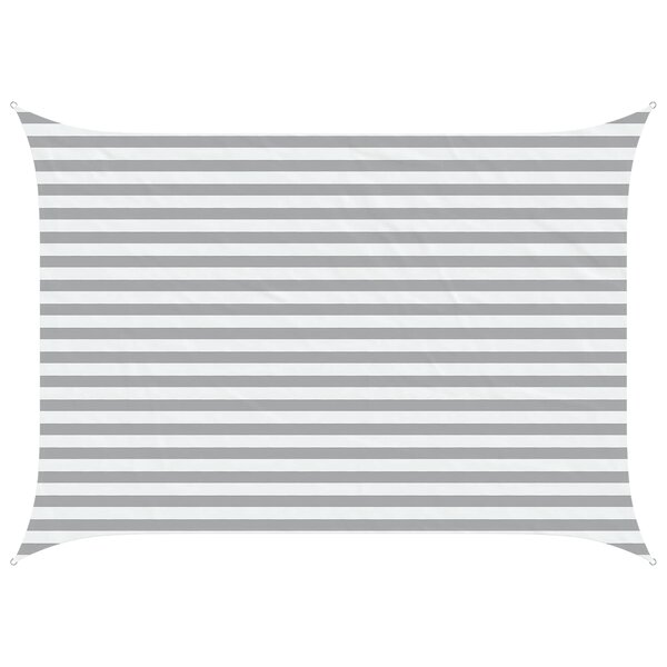 vidaXL Voile d'ombre Gris clair et blanc 2 5 x 3 5 m