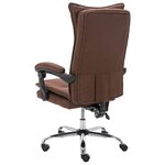 vidaXL Chaise de bureau de massage Marron Tissu