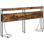 vidaXL Tête de lit de rangement Chêne fumé 200 cm Bois d'ingénierie