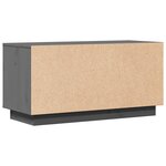 vidaXL Meuble TV Gris 80x34x40 cm Bois de pin massif