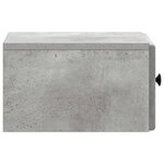 vidaXL Cabinet de chevet mural Gris béton 34 5 x 33 x 20 cm