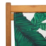 vidaXL Chaises de plage pliantes lot de 2 tissu et bois massif