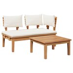 vidaXL Banc de jardin 2 Pièces Marron Teck massif