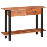 vidaXL Table console Marron 110 x 30 x 75 cm Bois d'acacia massif