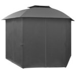 vidaXL Chapiteau tente de jardin avec rideaux Hexagonal 360 x 265 cm