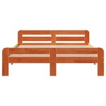 vidaXL Cadre de lit sans matelas cire marron 140x190cm bois pin massif