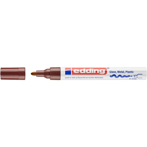Marqueur Peinture brillante 750 marron 2-4 mm EDDING