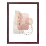 3 Cadres en bois MDF et verre marron foncé