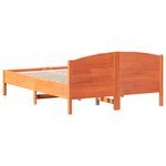 vidaXL Cadre de lit sans matelas cire marron 140x190cm bois pin massif