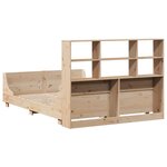 vidaXL Lit bibliothèque sans matelas 120x190 cm bois massif