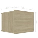 vidaXL Tables de chevet 2 Pièces Chêne sonoma 40x30x30 cm Bois ingénierie