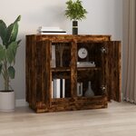 vidaXL Buffet chêne fumé 80x34x75 cm bois d'ingénierie