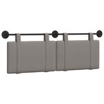 vidaXL Tête de lit suspendue Taupe Tissu