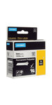 DYMO Rhino - Étiquettes Industrielles Autocollantes en Polyester, 6mm x 5.5m, Noir sur Transparent