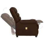 vidaXL Fauteuil de massage Marron Similicuir