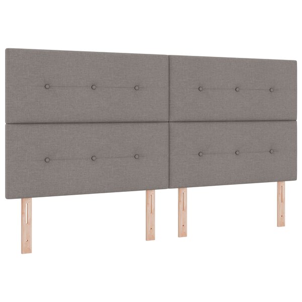 vidaXL Tête de lit capitonnée taupe 200 cm Tissu