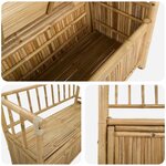 vidaXL Banc de Rangement de Jardin 110 x 47 x 80 cm Bambou Naturel