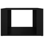 vidaXL Table de chevet Noir 57x55x36 cm Bois d’ingénierie