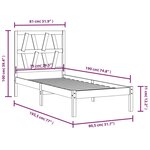 vidaXL Cadre de lit bois de pin massif 75x190 cm petit simple