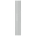 vidaXL Armoire de tête de lit Blanc brillant 120x19x103 5 cm